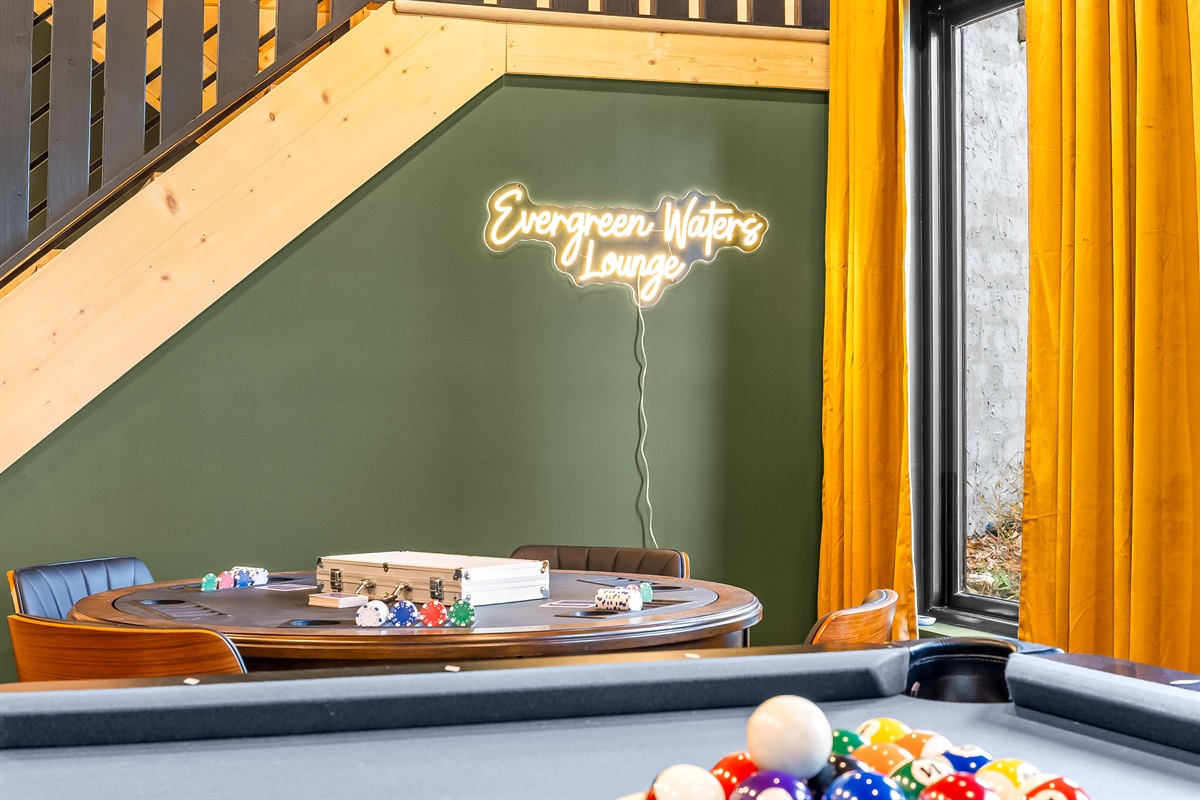 Poker table setup for game night