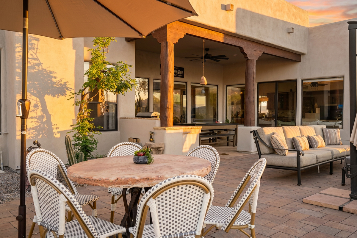Dining options seat up to 14 for grilling out, poker night under the stars or just a great place to reconnect.