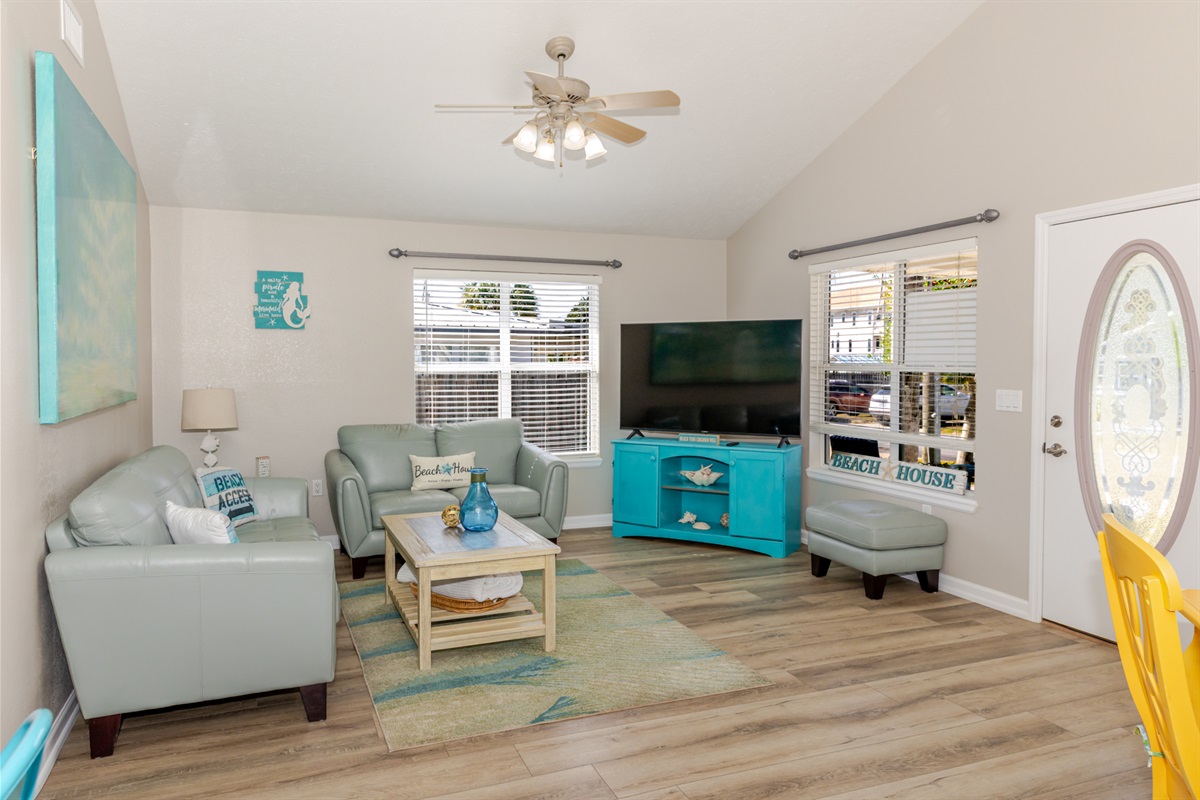 Living room from dining area