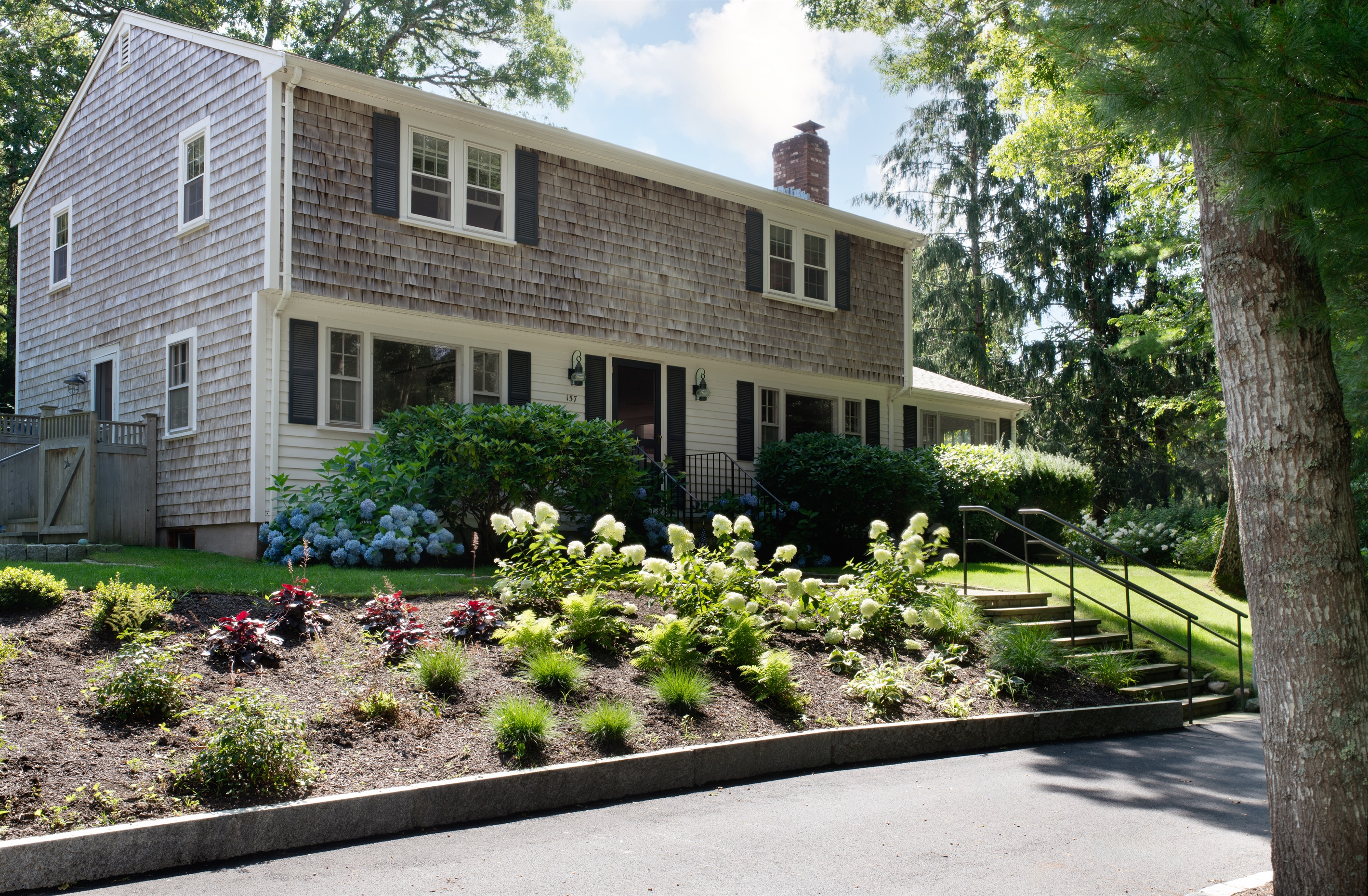 Beautiful exterior views of the home and surrounding landscape.
