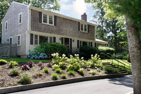 Beautiful exterior views of the home and surrounding landscape.