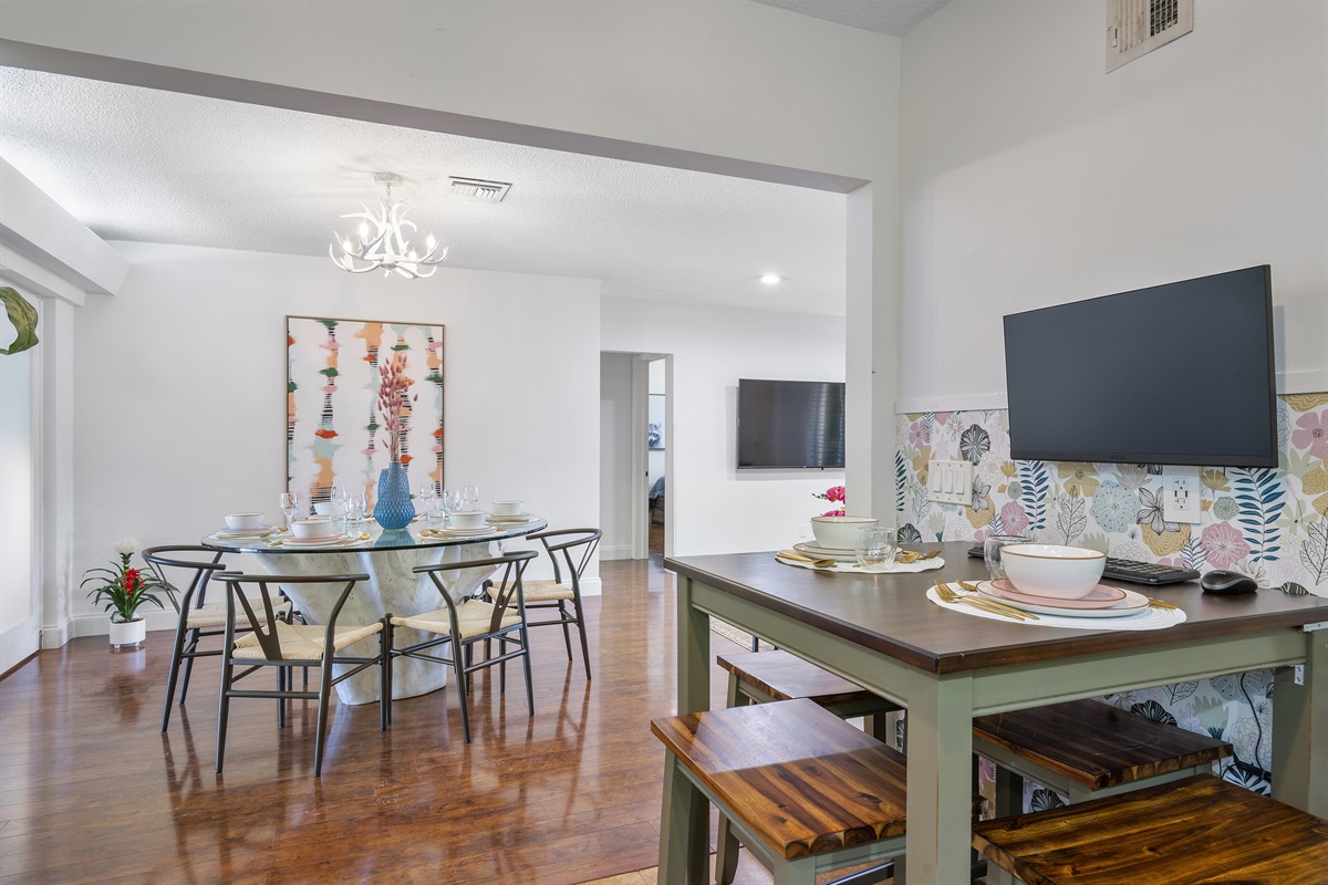 Dining and living area