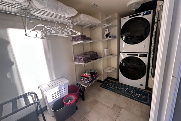 Laundry room in unit