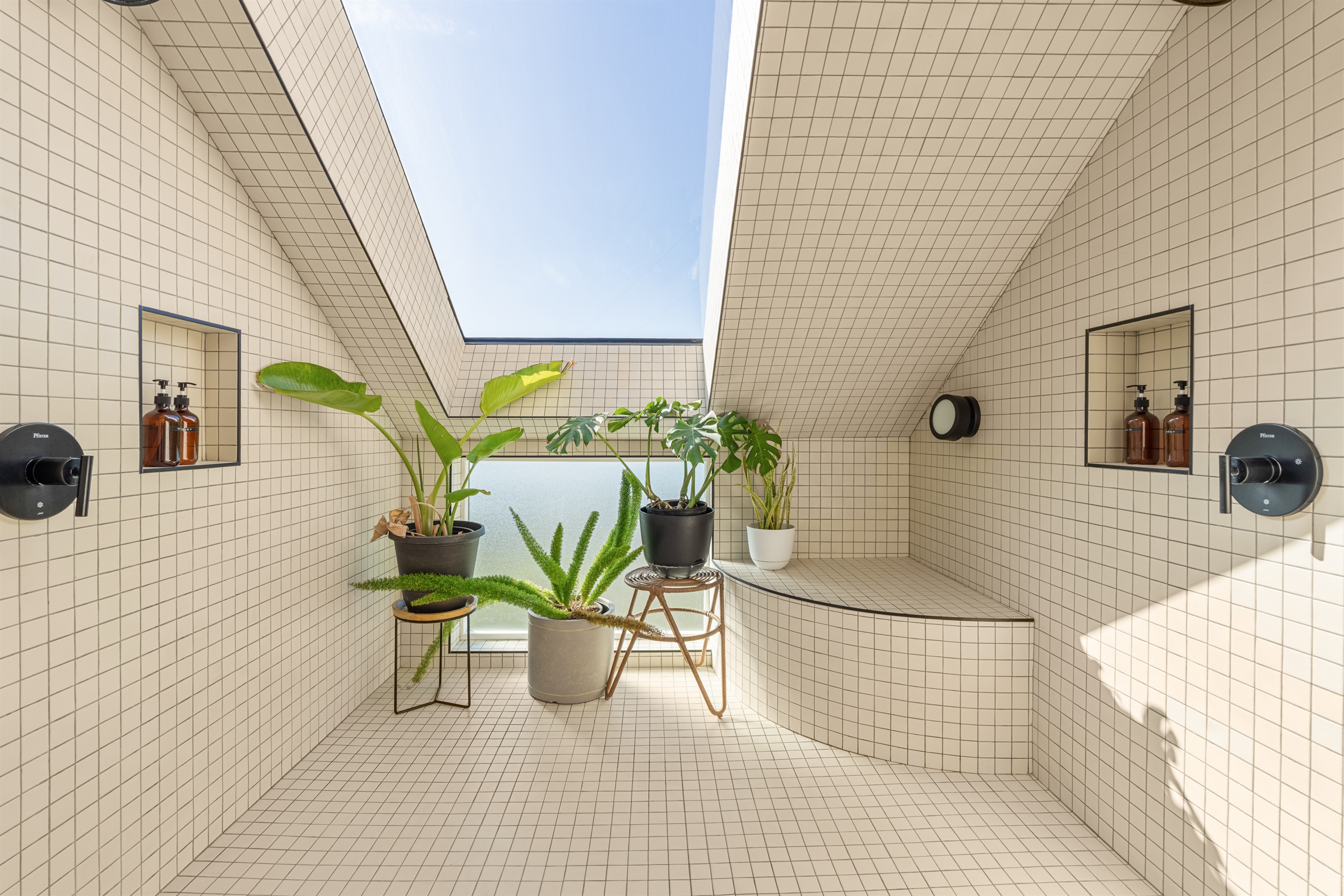 Skylight in the shower provides great light and ocean views
