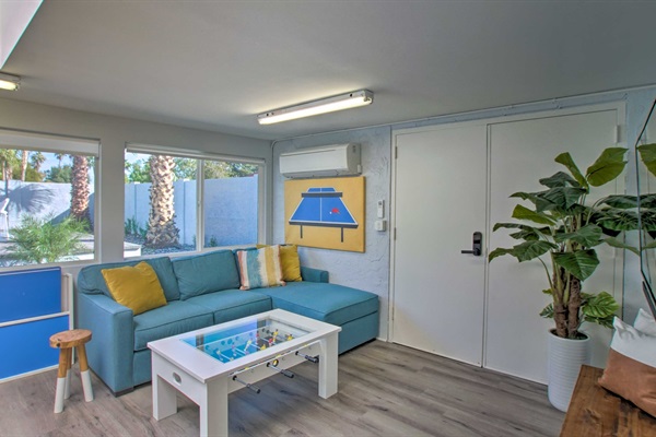 Game Room / Second Living Room | Sofa Bed | Mini Foosball | 55" Smart TV