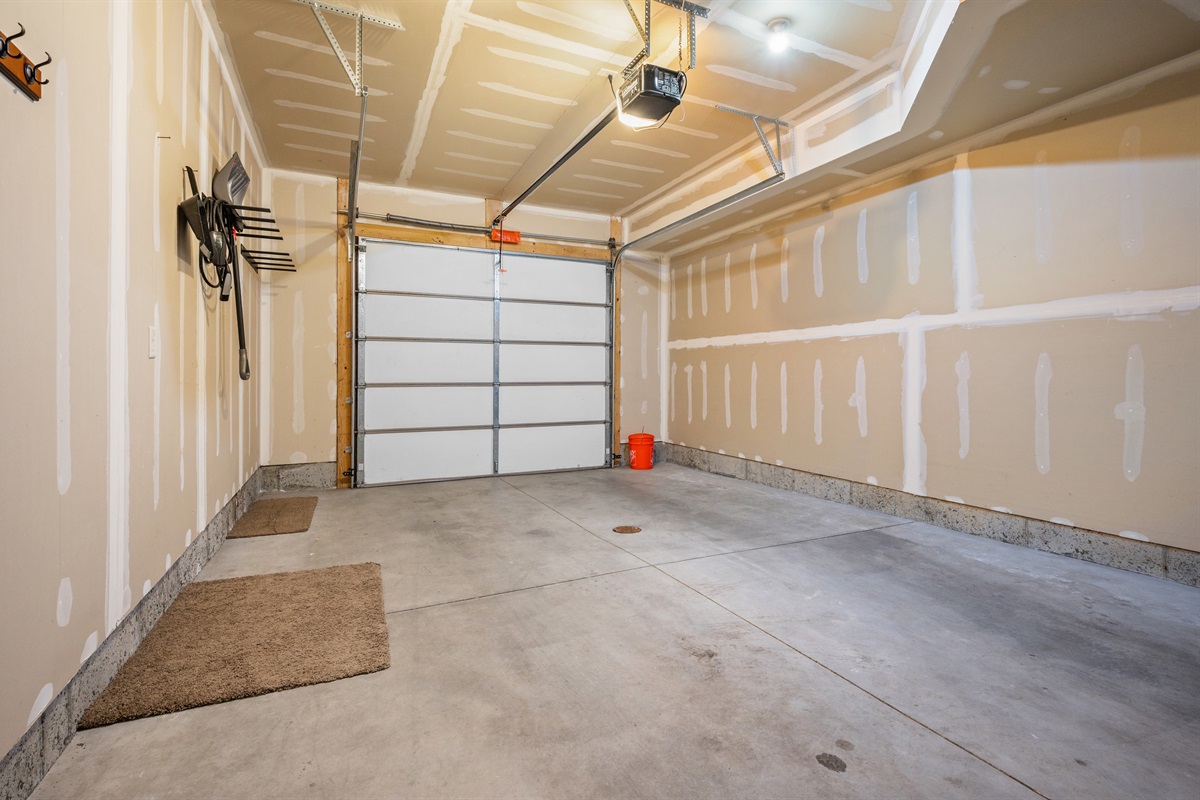 One-car garage—ideal for storing gear after a day outdoors.