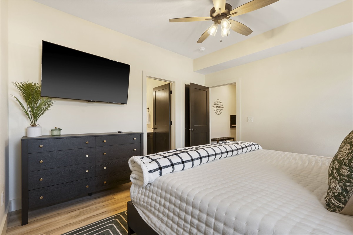 Entry level: King Bedroom #1 w/ ensuite bath
