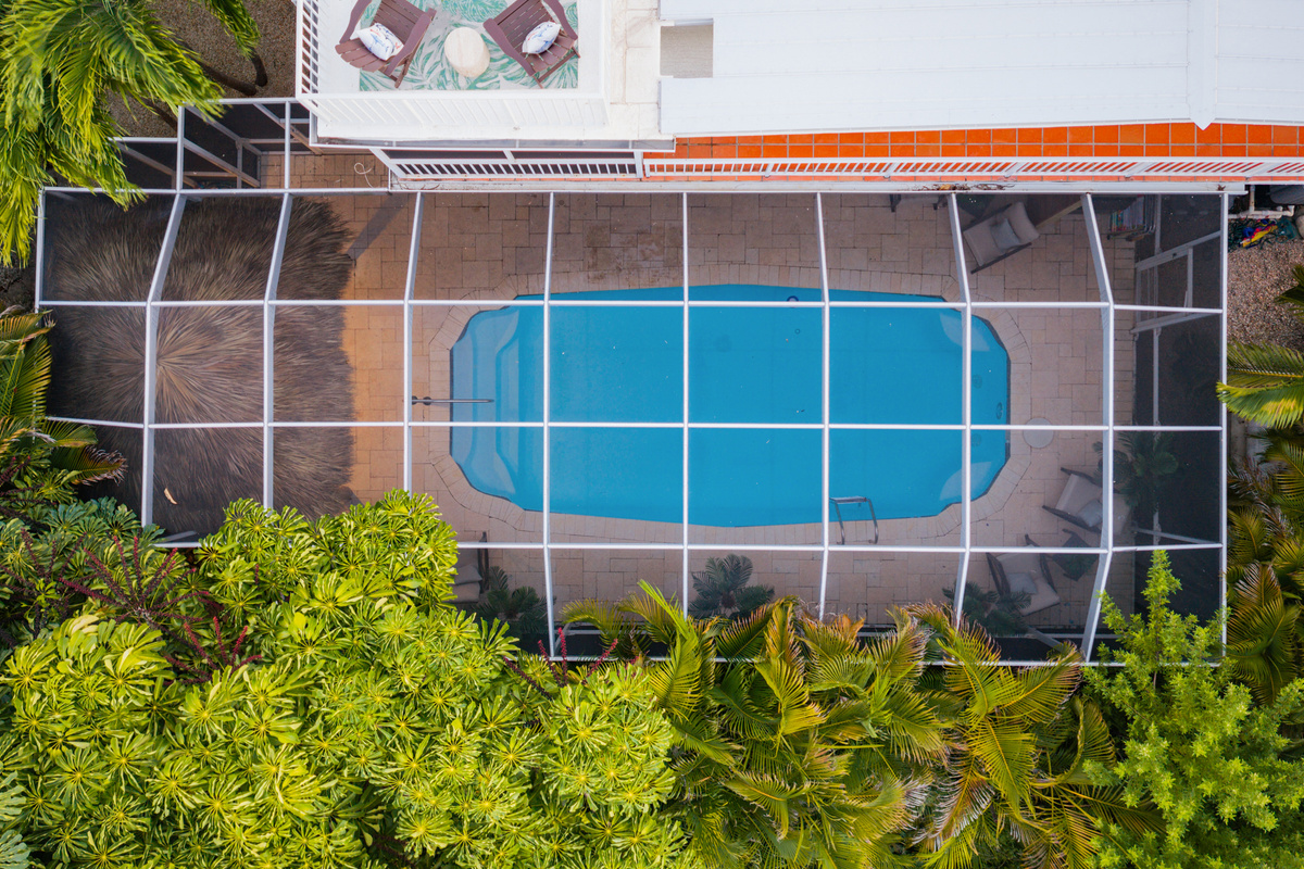 A huge heated (and chilled) pool with plenty of space to play in.