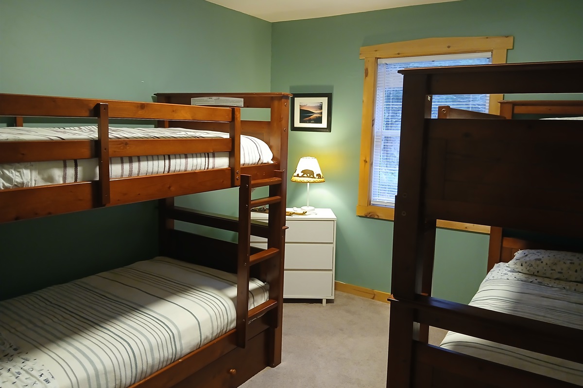 Main Floor Bedroom #2 - two bunks/4 Twin