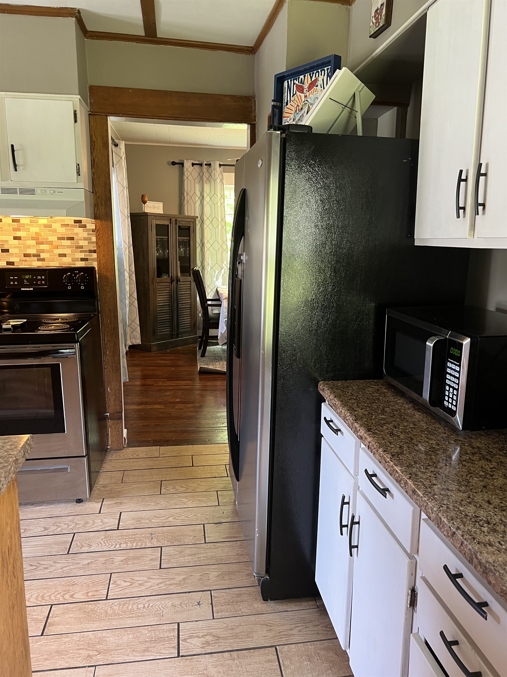 Kitchen into dining room