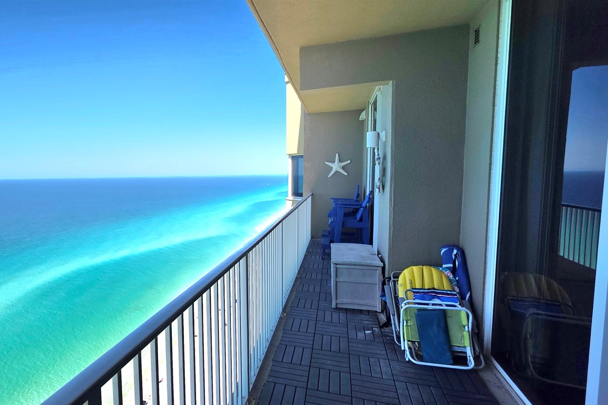 Expansive Balcony With Beautiful Views of the Ocean and Stunning Sunsets!