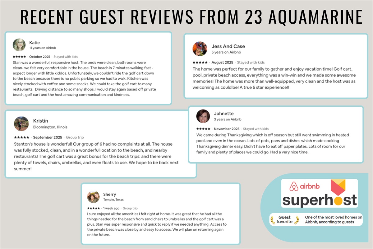 Recent reviews from happy guests show that you are in good hands!