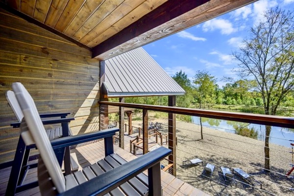 Spacious patios and Adirondack chairs invite you to slow down and savor every moment