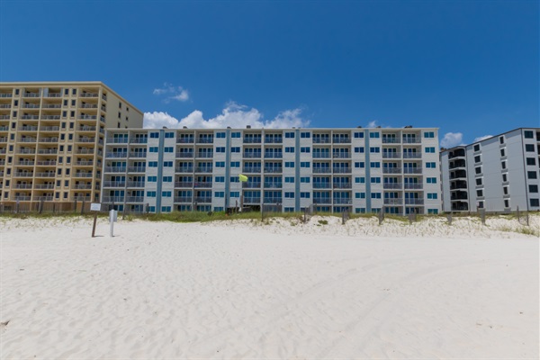 View of Condo from Beach