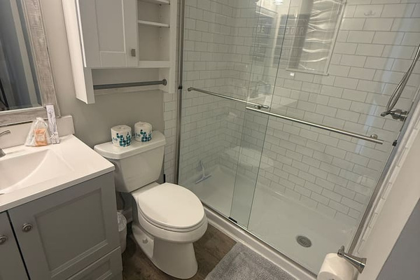 Bathroom with walk-in shower