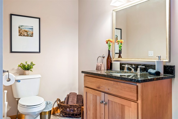 Spacious, modern bathroom with sleek finishes.