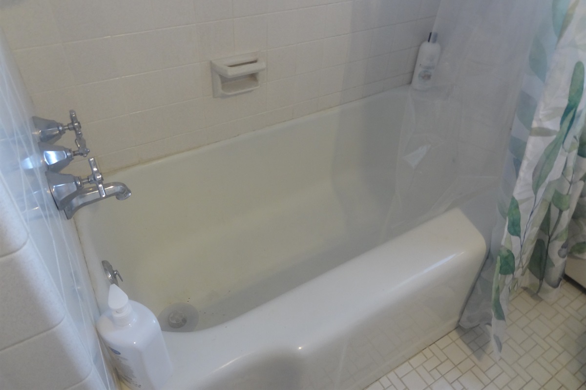 Full bathroom with shower/tub including handheld shower head