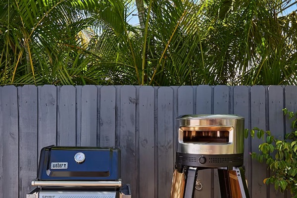 Fire up the brand-new Weber grill or Solo Stove pizza oven for a fun and delicious evening meal by the pool!