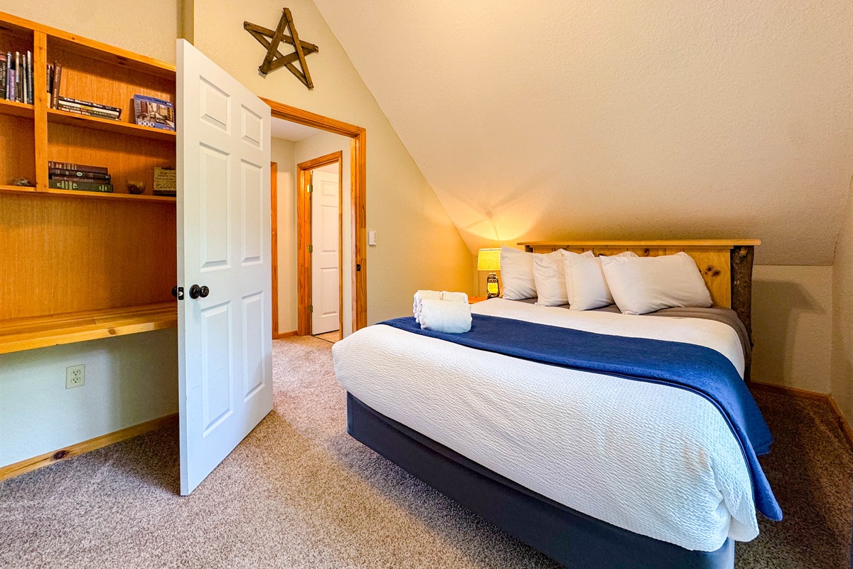 back bedroom in the upper level.