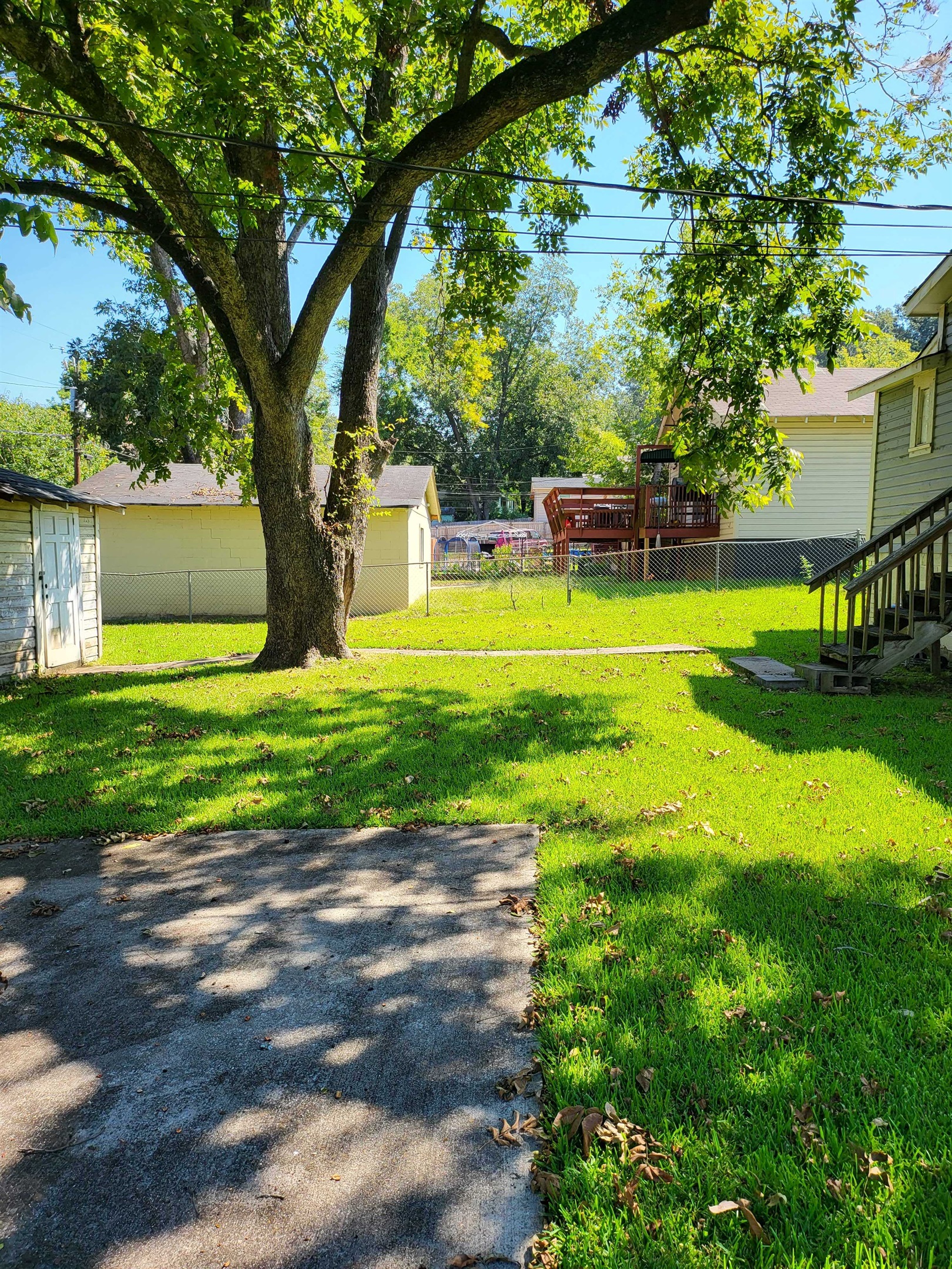 Head out the back door and down the steps into your own quiet outdoor retreat
