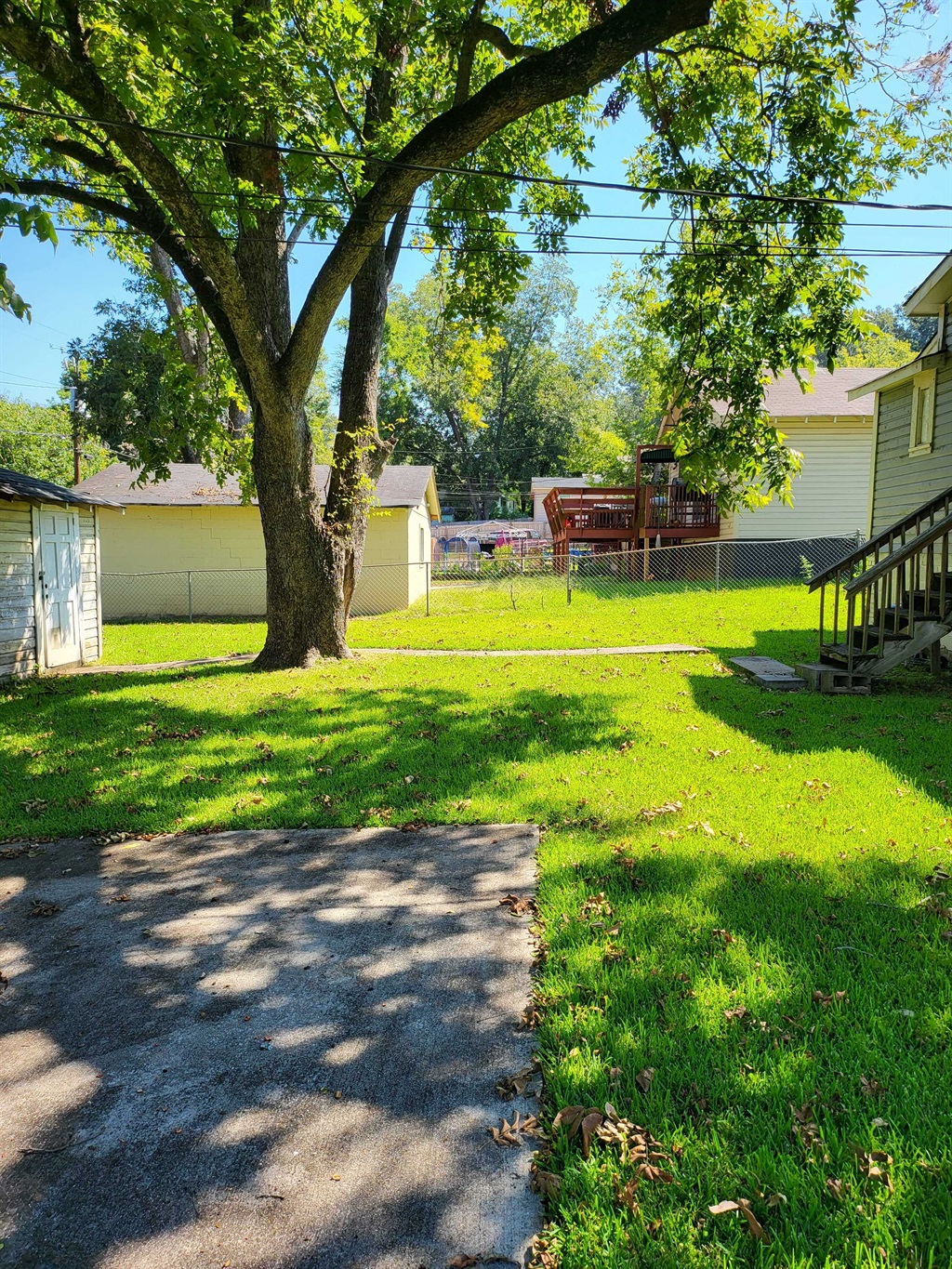 Head out the back door and down the steps into your own quiet outdoor retreat