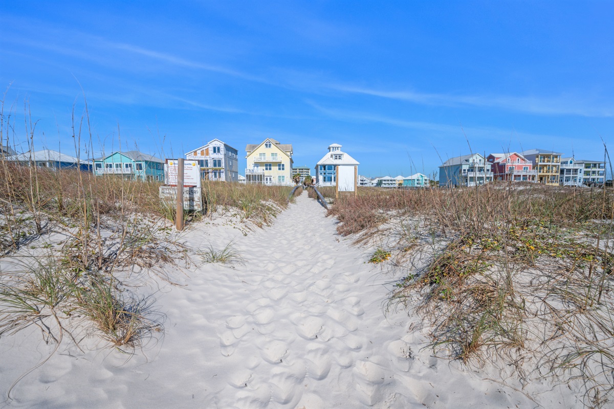 view of neighborhood from the beach