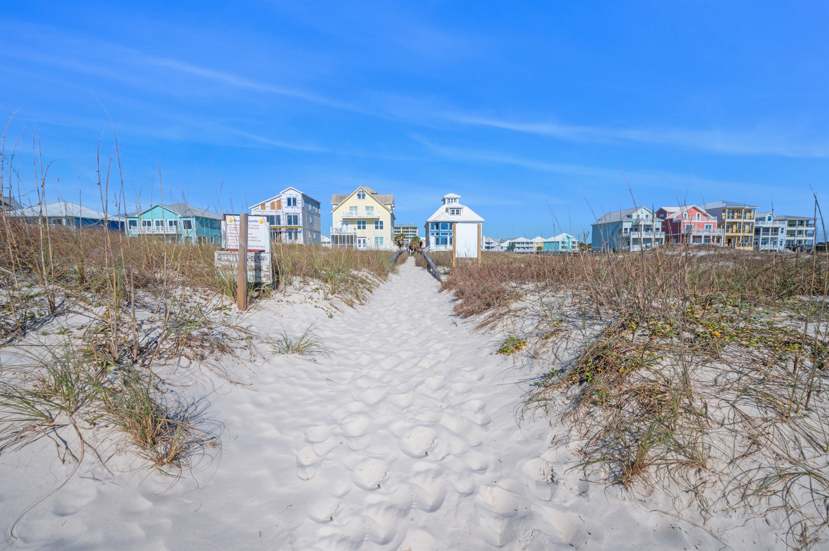 view of neighborhood from the beach
