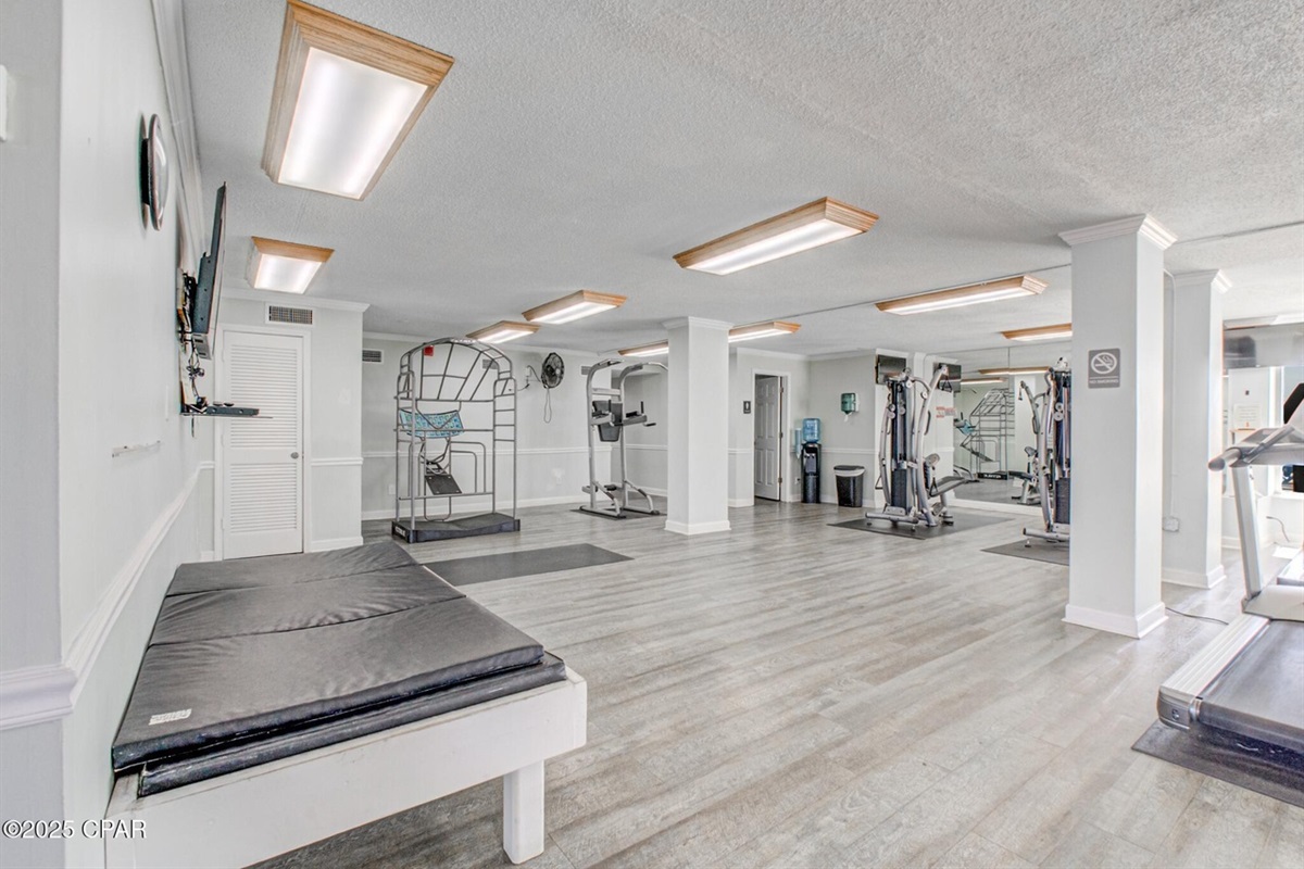 Fitness Center where you can get in your jog, weights and stretching while on vacation.
