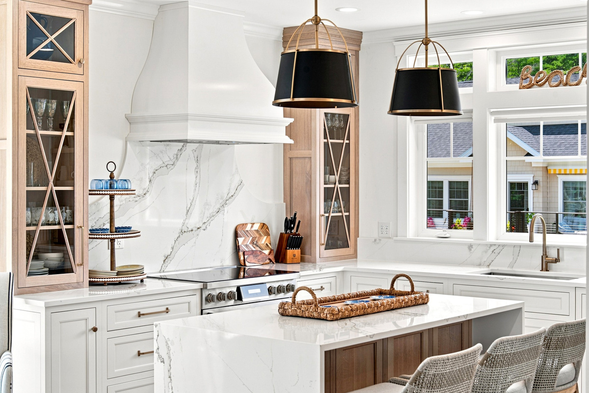 Beautiful finishes, generous counter space, and a statement range create a kitchen you'll actually enjoy cooking in.
