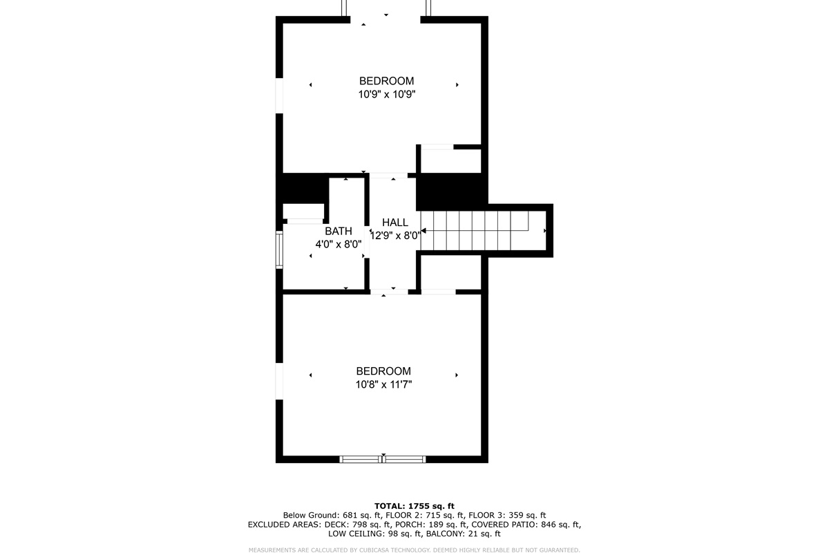 TOP FLOOR: mostly accurate, except: *Measurements are slightly off as the home is 1916 sf plus about 1,300-1,400 of decking area