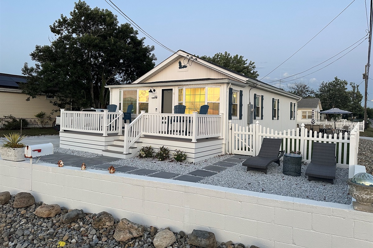 Front Deck with Sunset and Water views