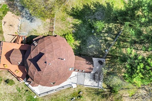 top aerial view with forest view