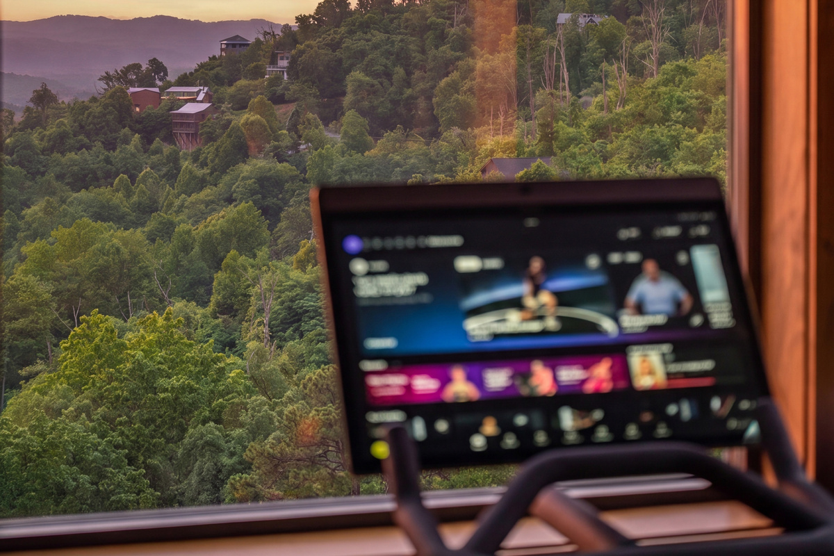 🚴 Ride Into the Smokies – As morning light spills over the mountains, hop on the Peloton & pedal while Smoky Mountain views stretch beyond the window. It’s more than a workout—it’s a moment to move, breathe, and start the day inspired.