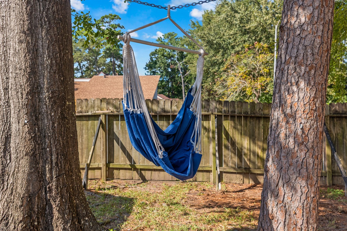 Swing in the hammock with a book or your favorite drink while soaking up the Texas sunshine.