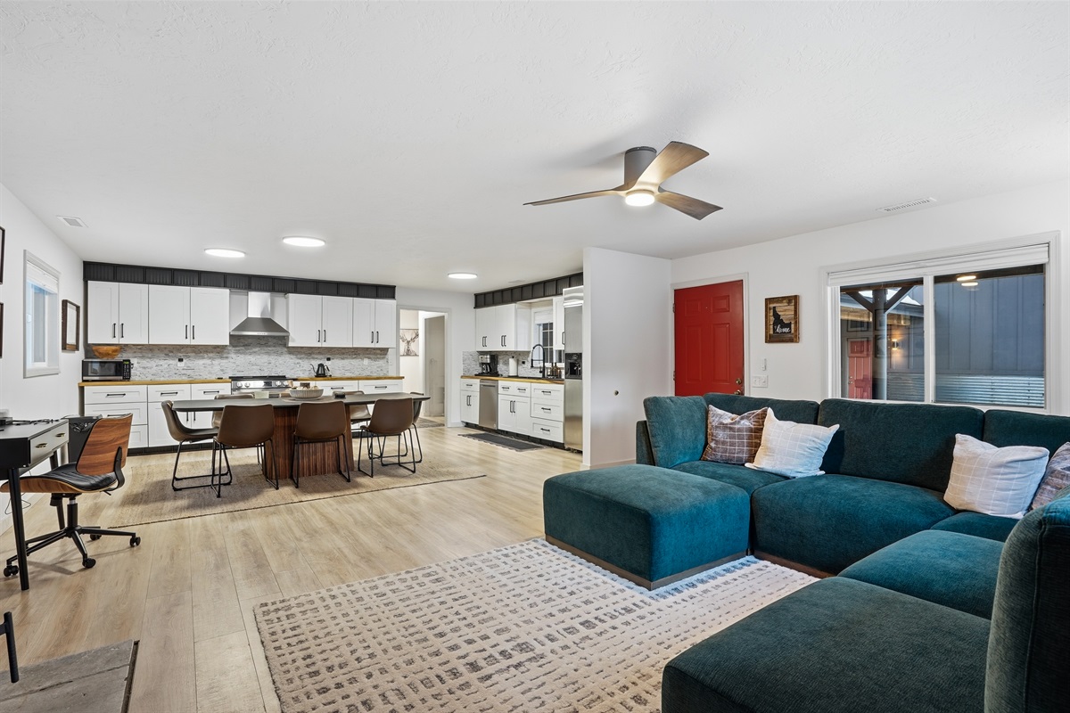 Bright, airy layout perfect for entertaining guests.