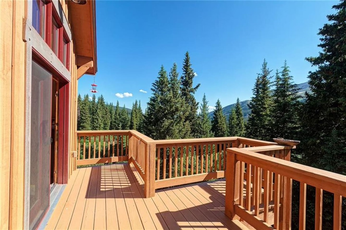 View from main level balcony