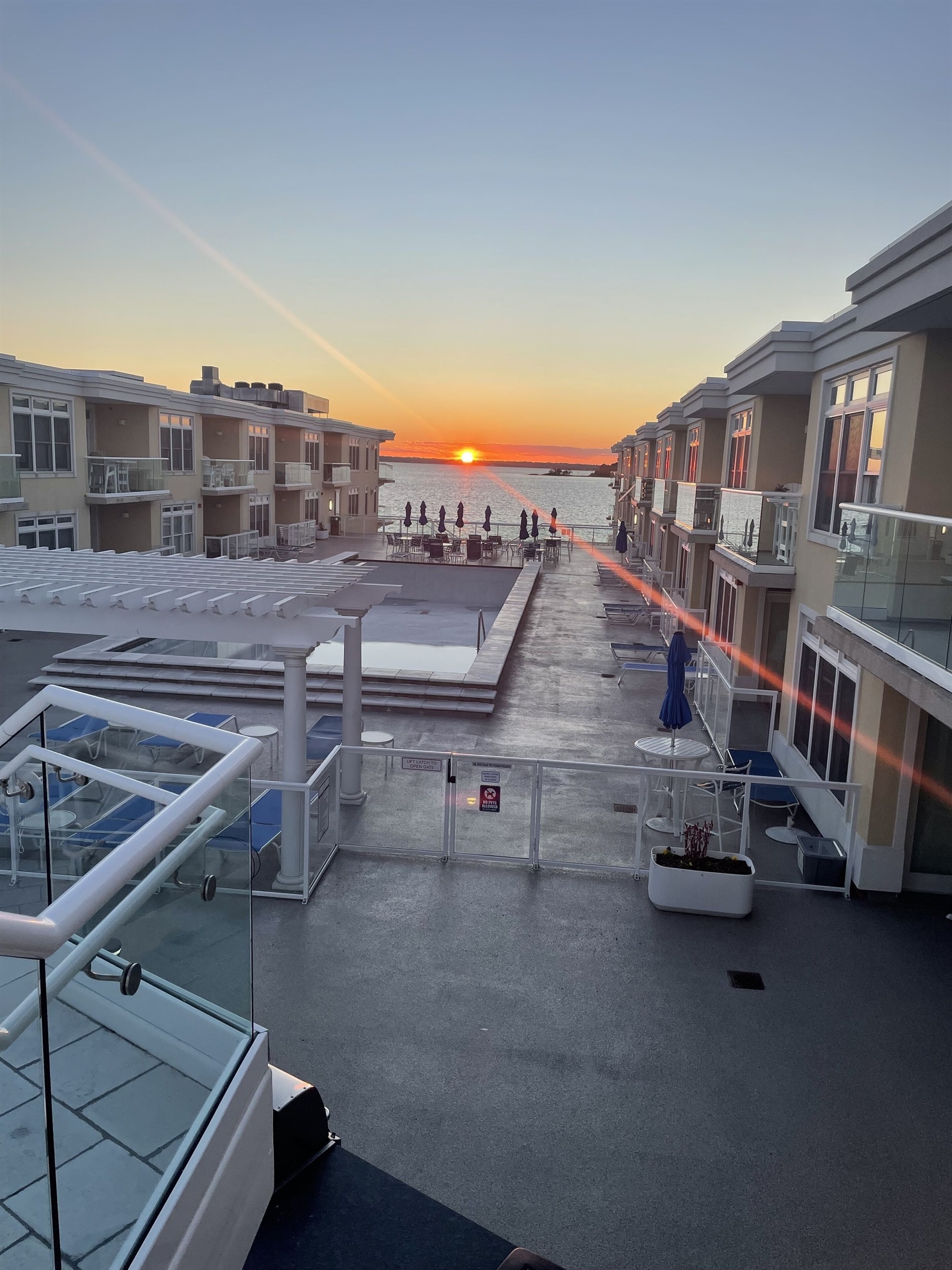 View from rooftop common space