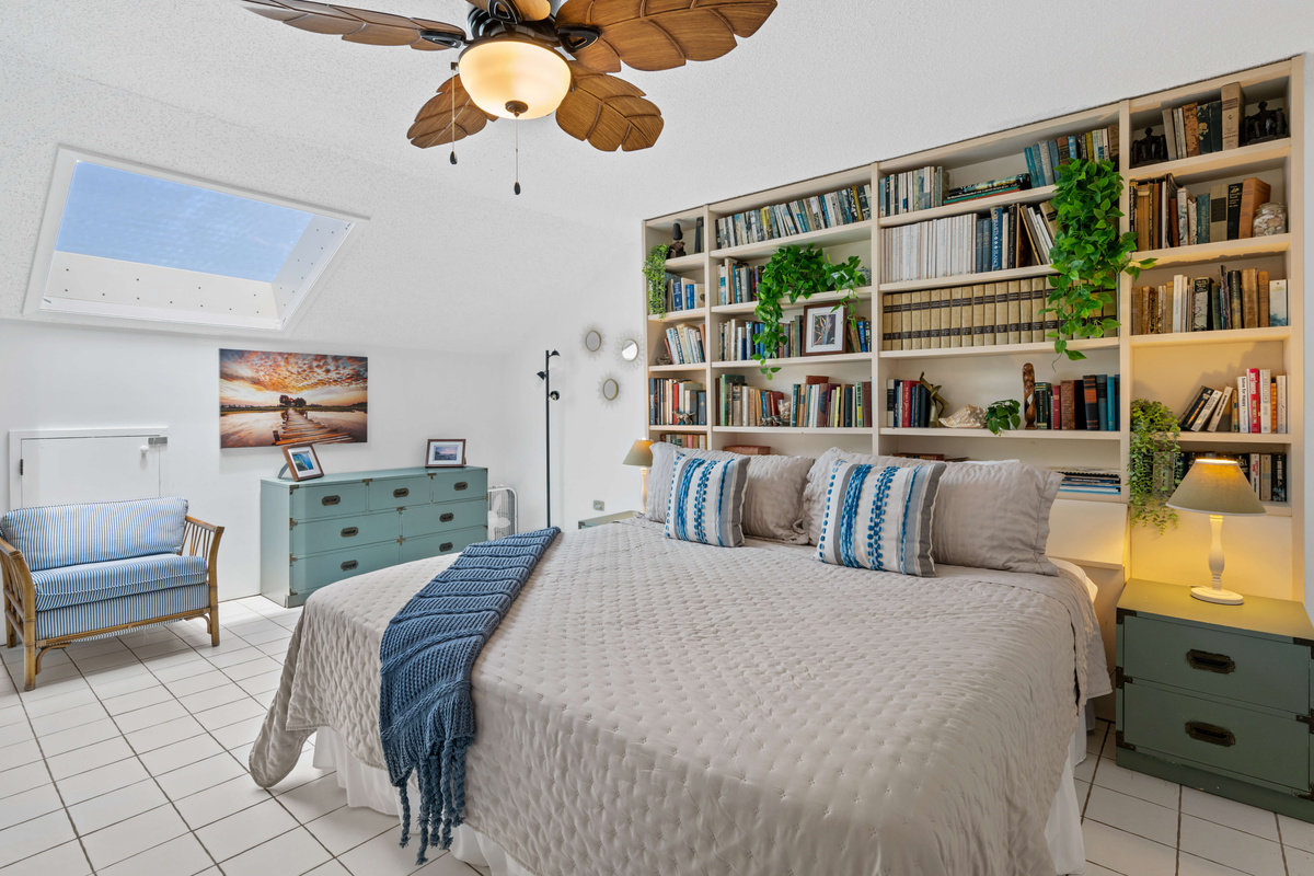 Enjoy the charm and privacy of this spacious loft sleeping area.