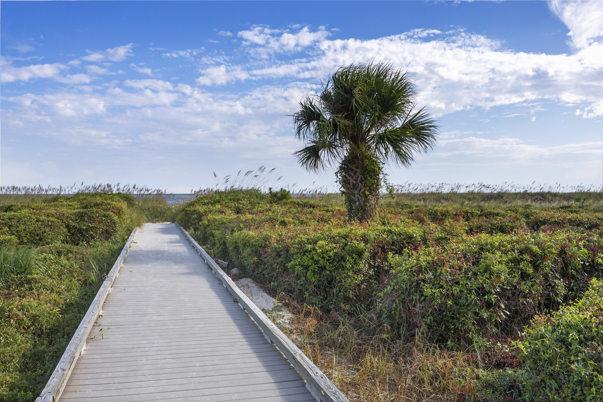 Follow the boardwalk to miles of Hilton Head Island beaches.