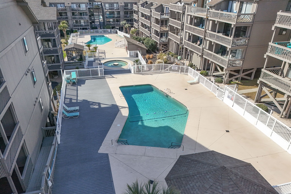 One of three pools and a hot tube to cool off in while taking in the oceanview