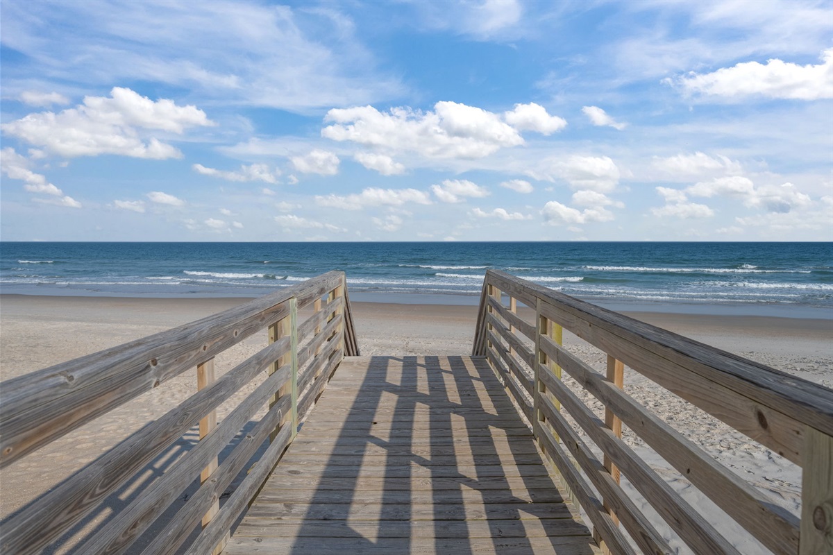 Direct beach access just steps away&mdash;your private path to the sand and surf