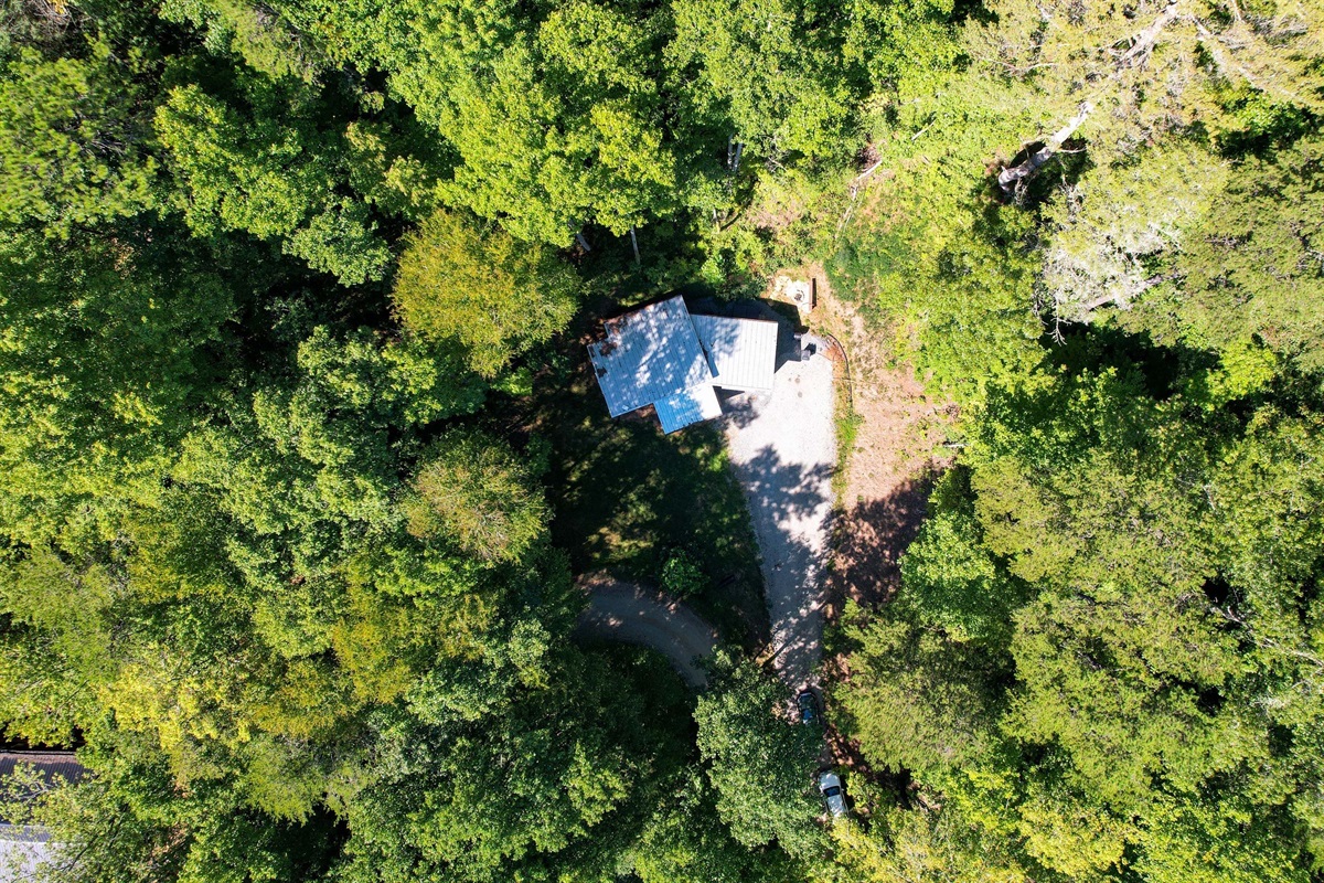 Exterior | Overhead View | Private and Woodsy