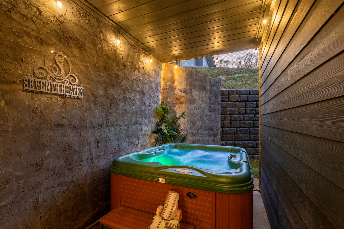 Unwind in the hot tub after a long day of hiking.