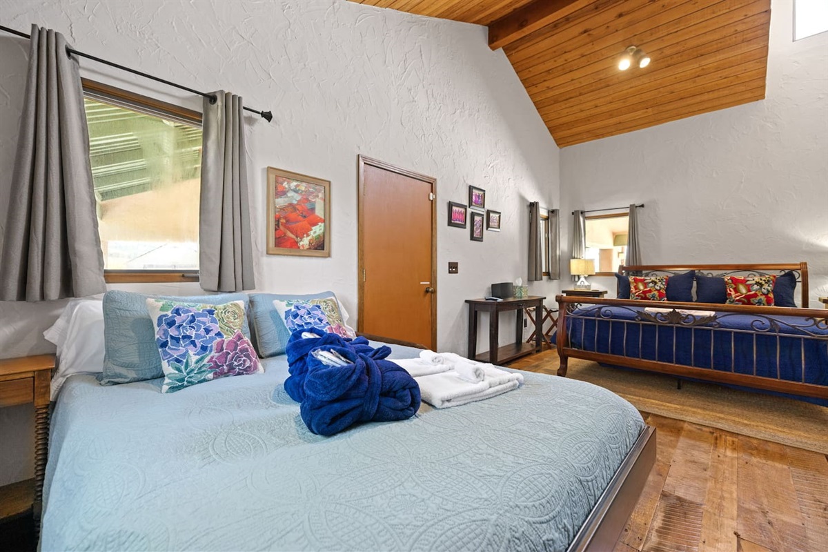 Guest bedroom exterior door