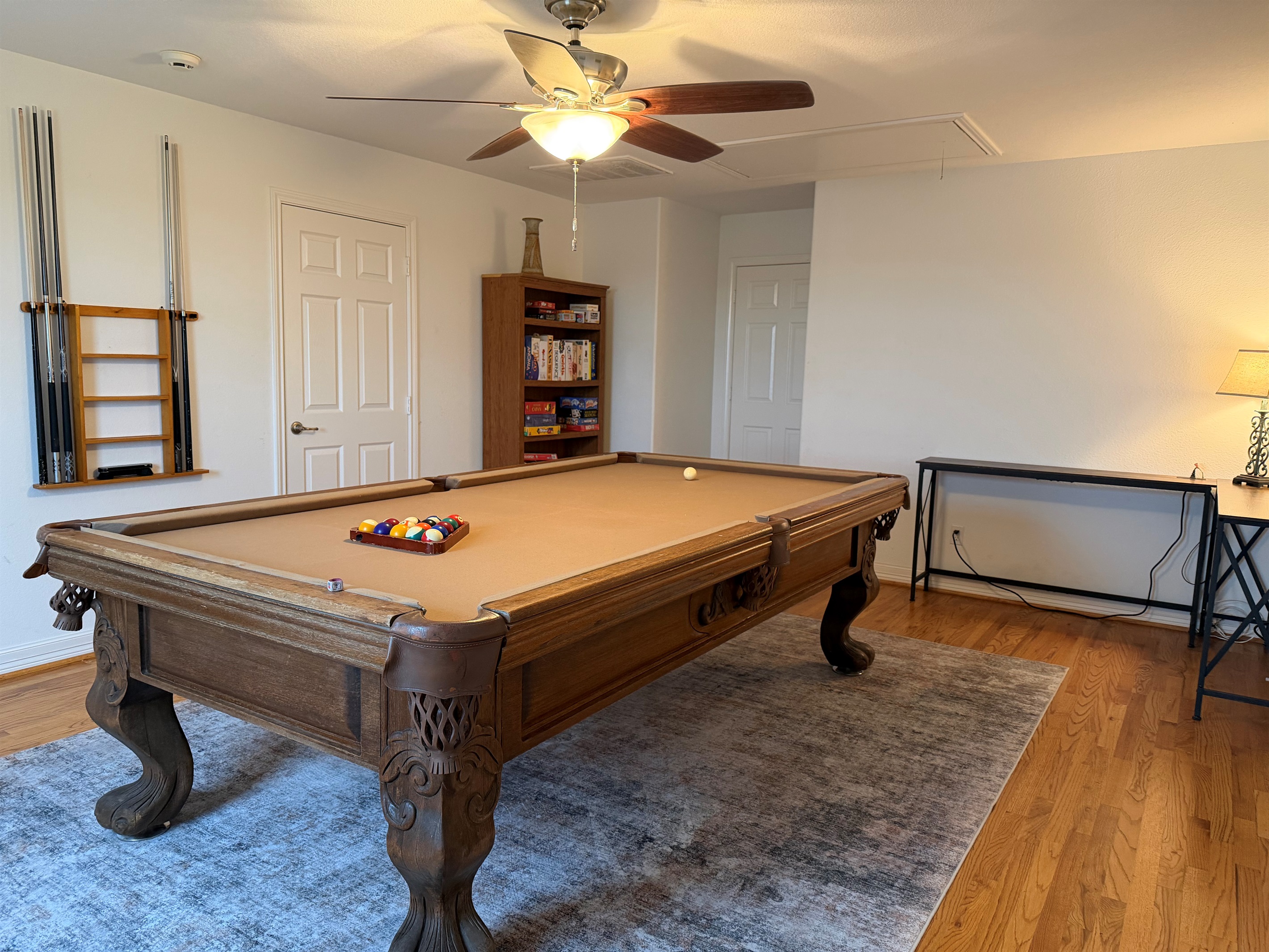 Large 9 foot pool table.