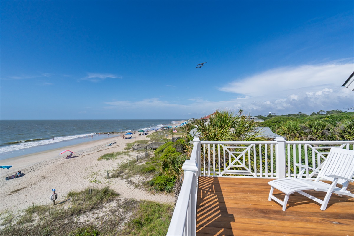 View Looking Down Beach From Guest Bedroom 4 Deck