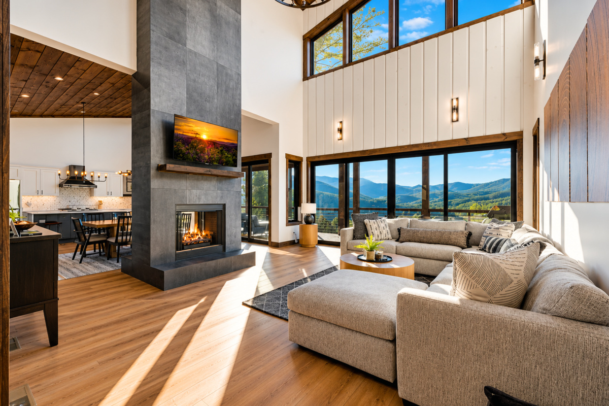 Where firelight, design, and mountain air share the same room.
*Indoor Fireplace (Seasonal Use October - April)