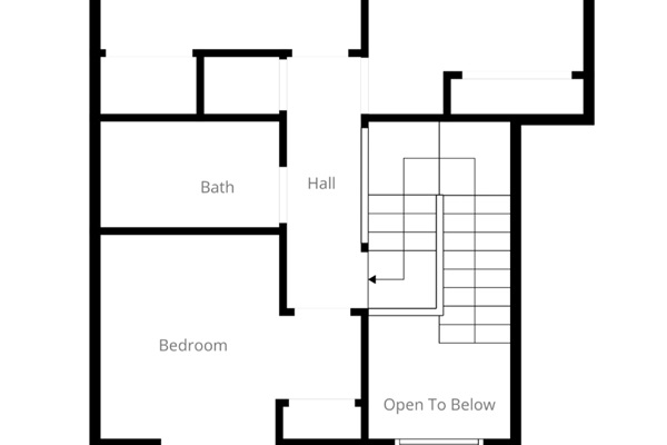 2nd floor: 3 bedrooms and a bathroom