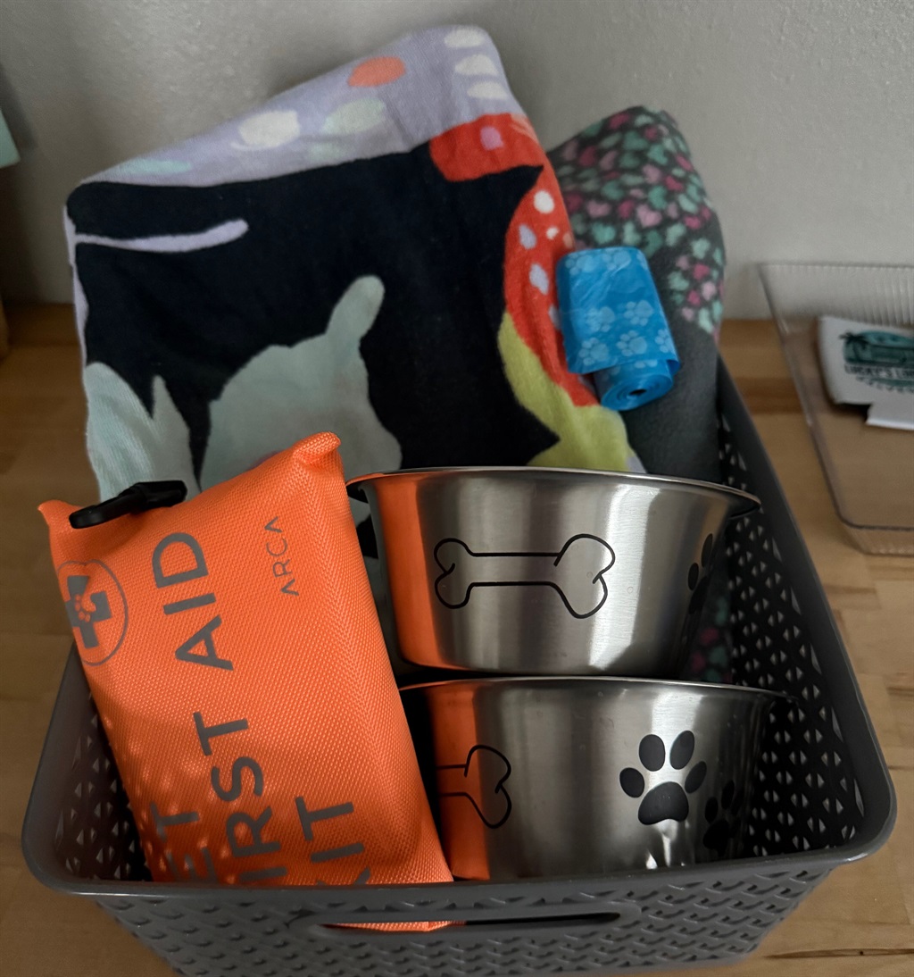 Dog supplies provided