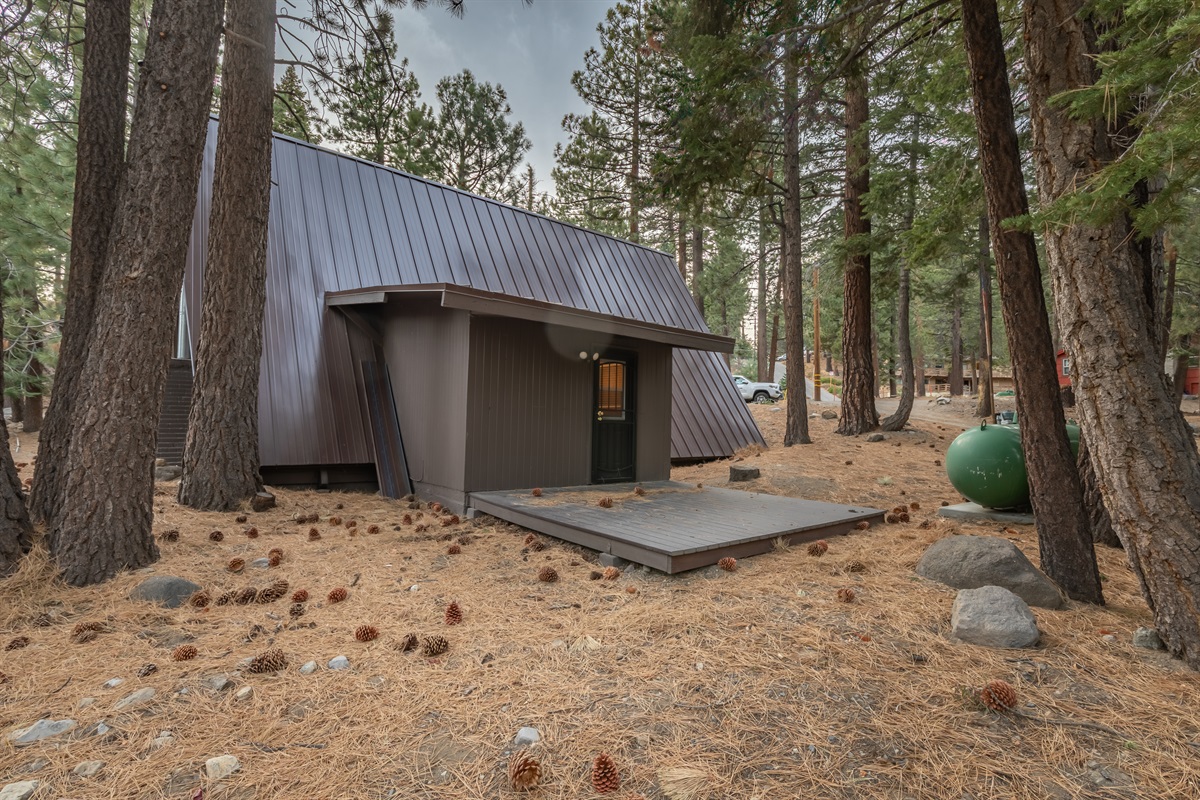 Lots of trees create a calmness at the Chalet